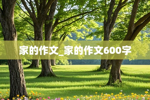 家的作文_家的作文600字