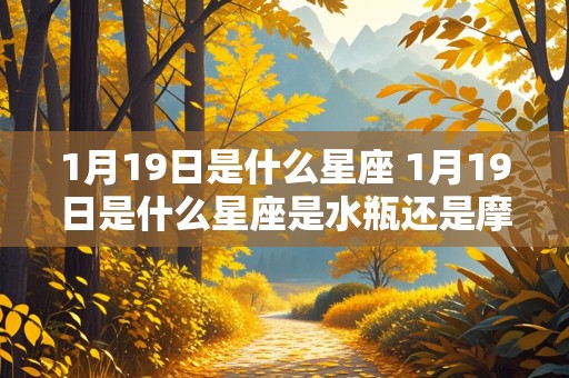 1月19日是什么星座 1月19日是什么星座是水瓶还是摩羯