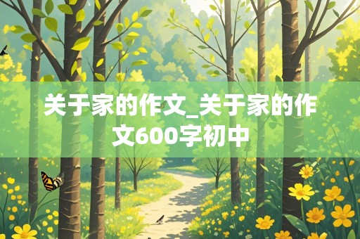 关于家的作文_关于家的作文600字初中