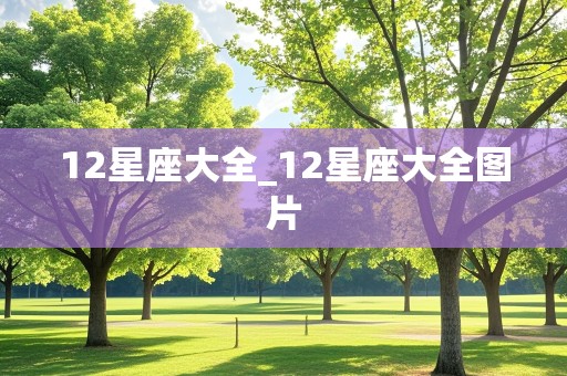 12星座大全_12星座大全图片