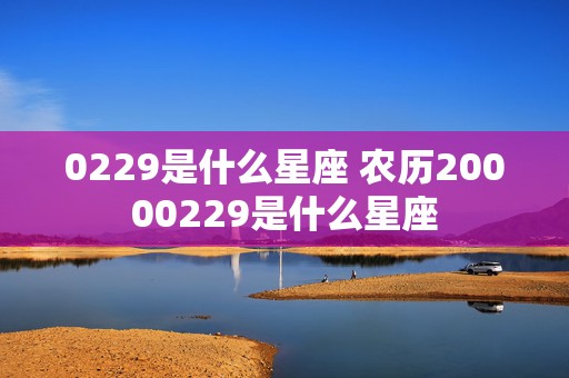 0229是什么星座 农历20000229是什么星座