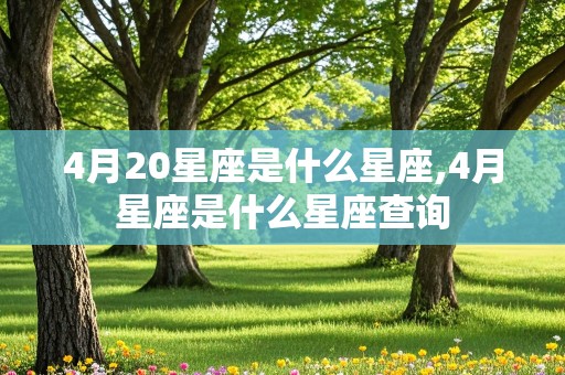 4月20星座是什么星座,4月星座是什么星座查询