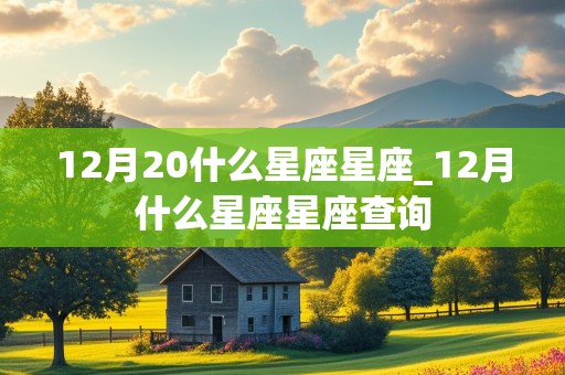 12月20什么星座星座_12月什么星座星座查询