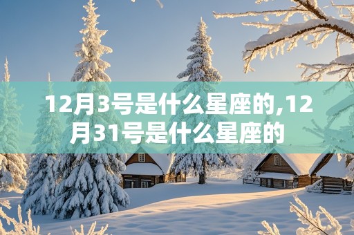 12月3号是什么星座的,12月31号是什么星座的