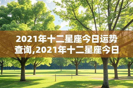 2021年十二星座今日运势查询,2021年十二星座今日运势查询表