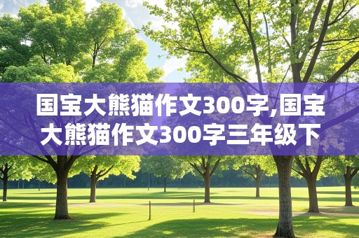 国宝大熊猫作文300字,国宝大熊猫作文300字三年级下册