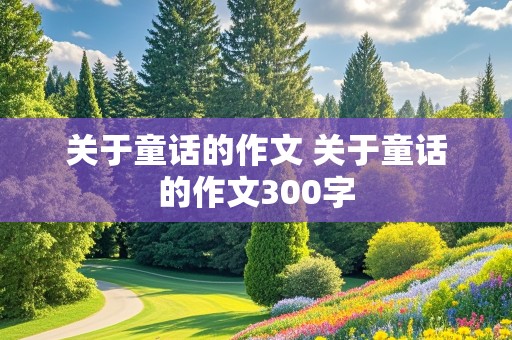 关于童话的作文 关于童话的作文300字