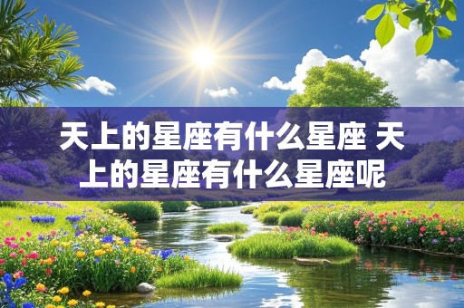 天上的星座有什么星座 天上的星座有什么星座呢