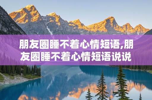 朋友圈睡不着心情短语,朋友圈睡不着心情短语说说