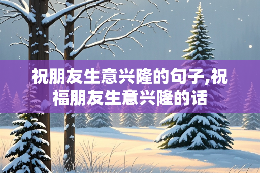 祝朋友生意兴隆的句子,祝福朋友生意兴隆的话