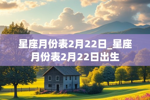 星座月份表2月22日_星座月份表2月22日出生