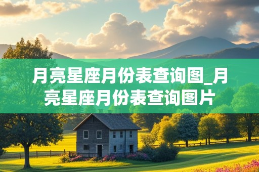 月亮星座月份表查询图_月亮星座月份表查询图片