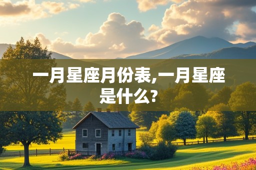 一月星座月份表,一月星座是什么?