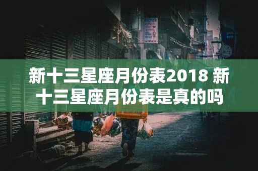 新十三星座月份表2018 新十三星座月份表是真的吗