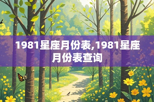 1981星座月份表,1981星座月份表查询