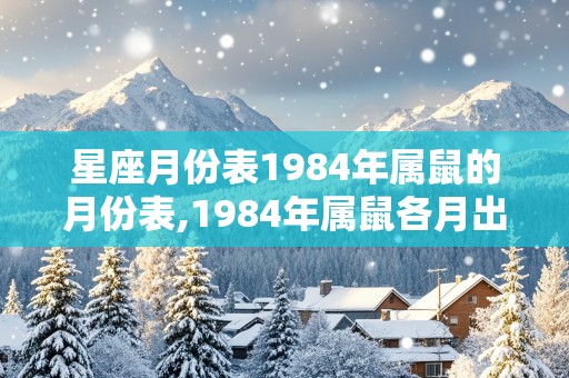 星座月份表1984年属鼠的月份表,1984年属鼠各月出生是什么命