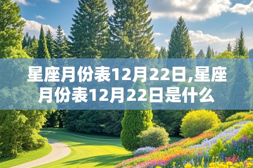 星座月份表12月22日,星座月份表12月22日是什么