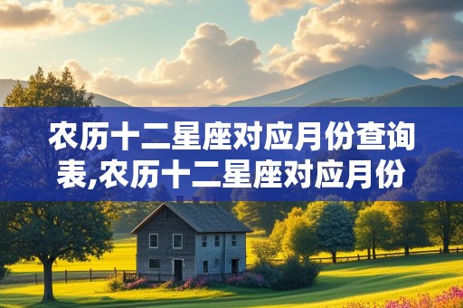 农历十二星座对应月份查询表,农历十二星座对应月份查询表图片