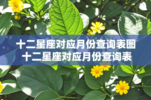 十二星座对应月份查询表图 十二星座对应月份查询表图片