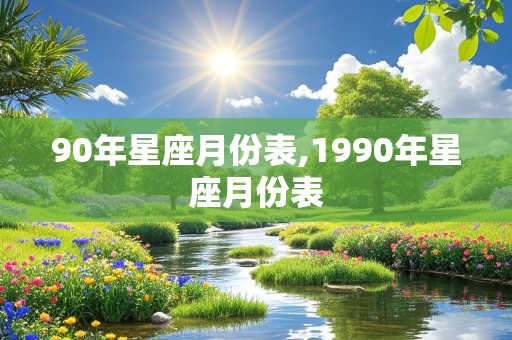 90年星座月份表,1990年星座月份表