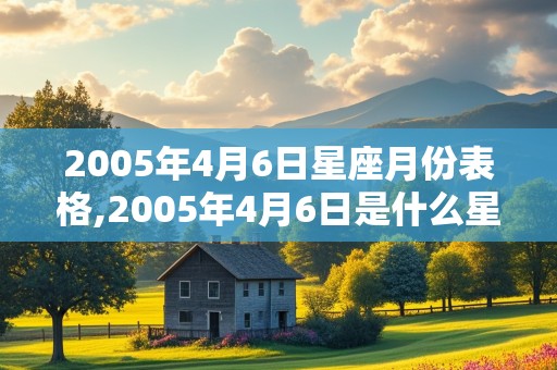 2005年4月6日星座月份表格,2005年4月6日是什么星座