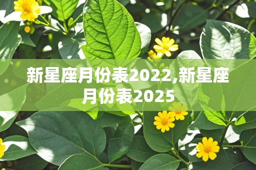 新星座月份表2022,新星座月份表2025