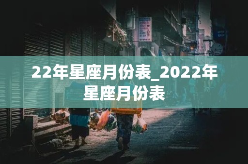 22年星座月份表_2022年星座月份表