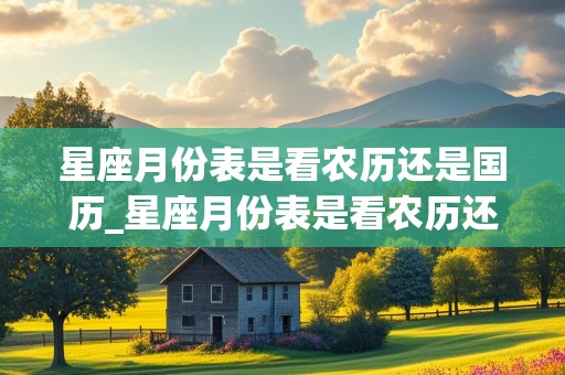 星座月份表是看农历还是国历_星座月份表是看农历还是国历的