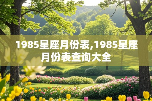 1985星座月份表,1985星座月份表查询大全