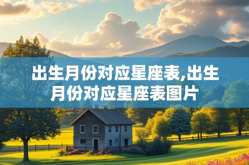 出生月份对应星座表,出生月份对应星座表图片