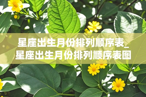 星座出生月份排列顺序表_星座出生月份排列顺序表图