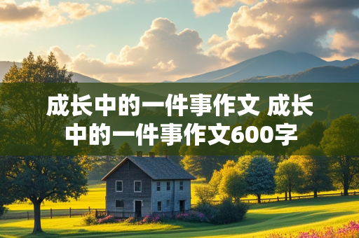 成长中的一件事作文 成长中的一件事作文600字