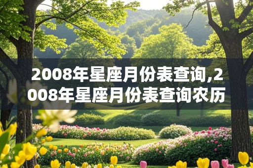 2008年星座月份表查询,2008年星座月份表查询农历