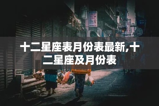 十二星座表月份表最新,十二星座及月份表