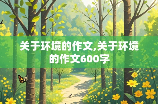 关于环境的作文,关于环境的作文600字