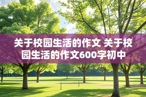 关于校园生活的作文 关于校园生活的作文600字初中