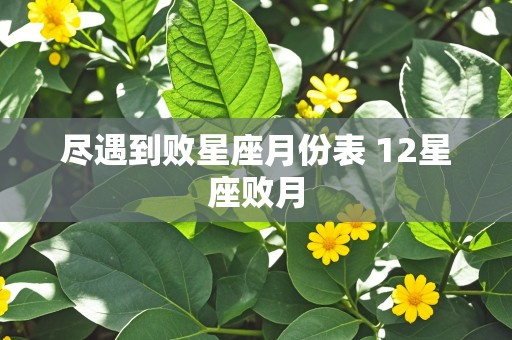 尽遇到败星座月份表 12星座败月