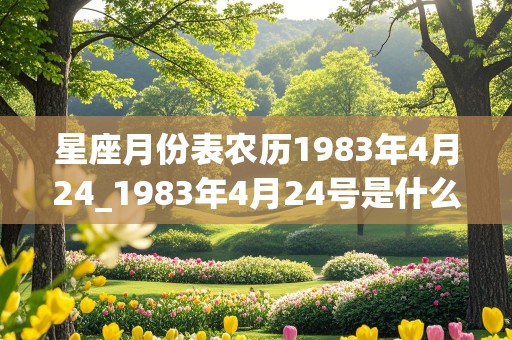 星座月份表农历1983年4月24_1983年4月24号是什么星座