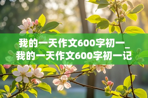 我的一天作文600字初一_我的一天作文600字初一记叙文