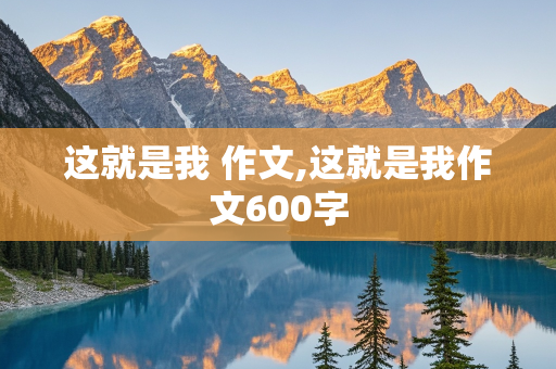 这就是我 作文,这就是我作文600字