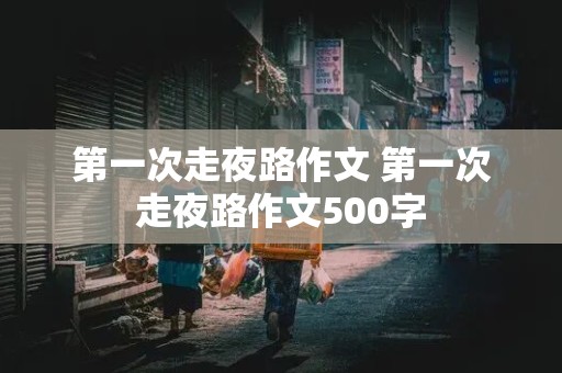 第一次走夜路作文 第一次走夜路作文500字