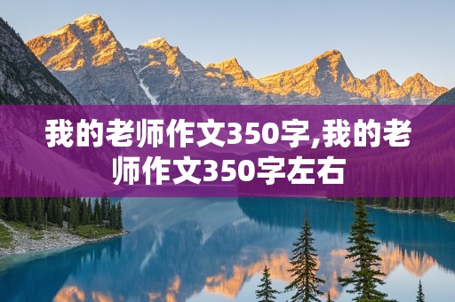 我的老师作文350字,我的老师作文350字左右