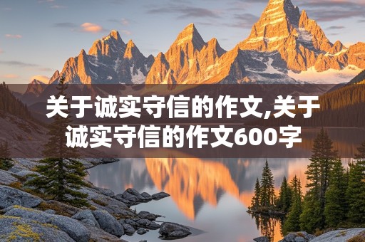 关于诚实守信的作文,关于诚实守信的作文600字