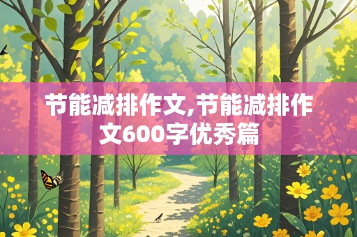 节能减排作文,节能减排作文600字优秀篇