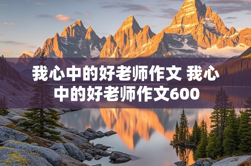 我心中的好老师作文 我心中的好老师作文600