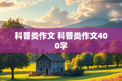 科普类作文 科普类作文400字