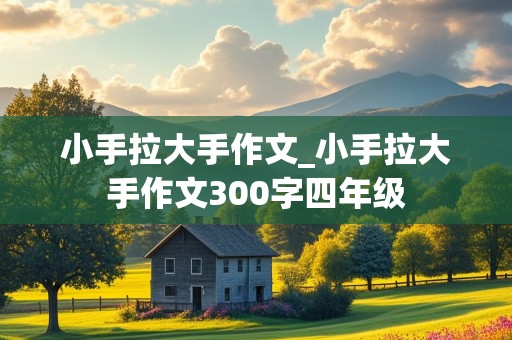 小手拉大手作文_小手拉大手作文300字四年级