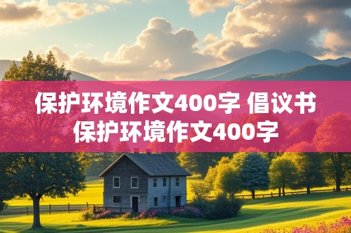 保护环境作文400字 倡议书保护环境作文400字