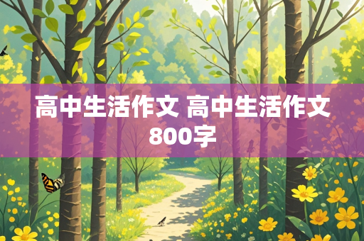 高中生活作文 高中生活作文800字