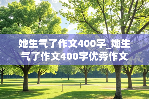 她生气了作文400字_她生气了作文400字优秀作文